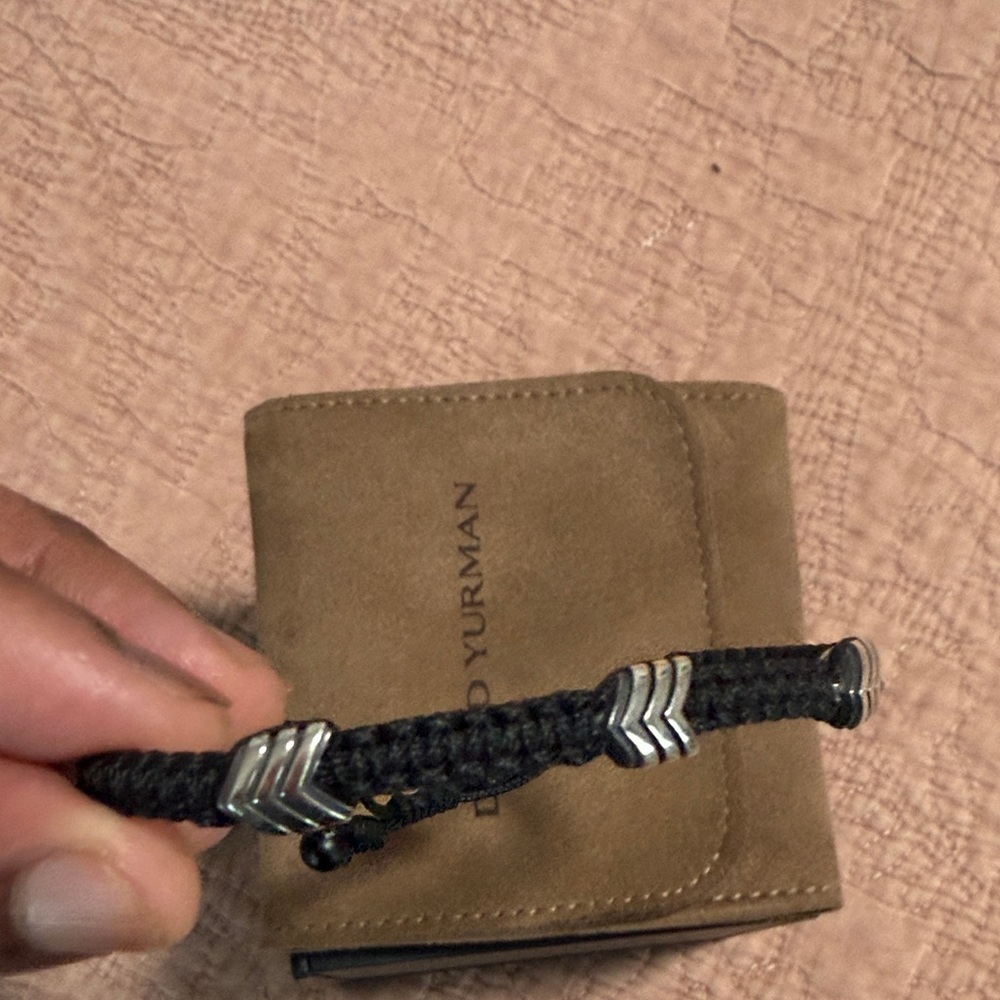 David Yurman Black and Silver Men's Bracelet